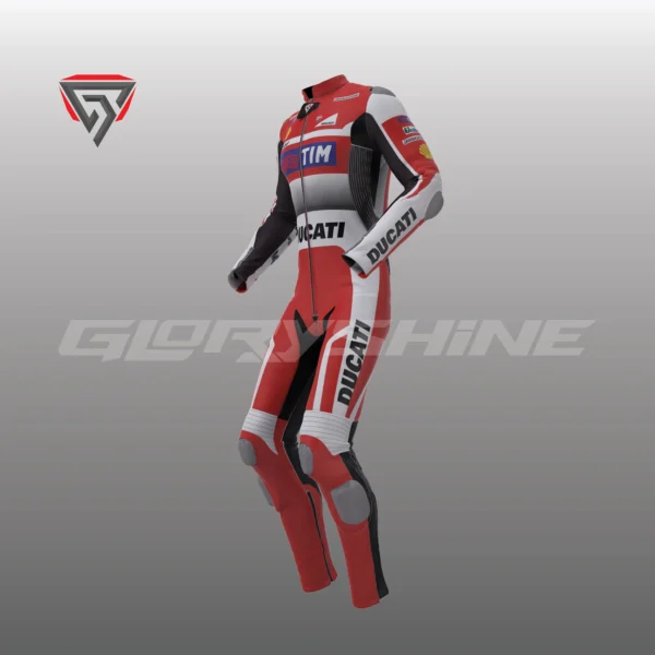 Andrea Dovizioso Leather Race Suit Ducati MotoGP 2015 Right Side 3D