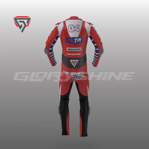 Andrea Dovizioso Leather Racing Suit Ducati MotoGP 2016 Back 3D