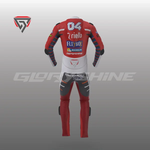 Andrea Dovizioso Leather Suit Flexbox Team Ducati MotoGP 2018 Back 3D