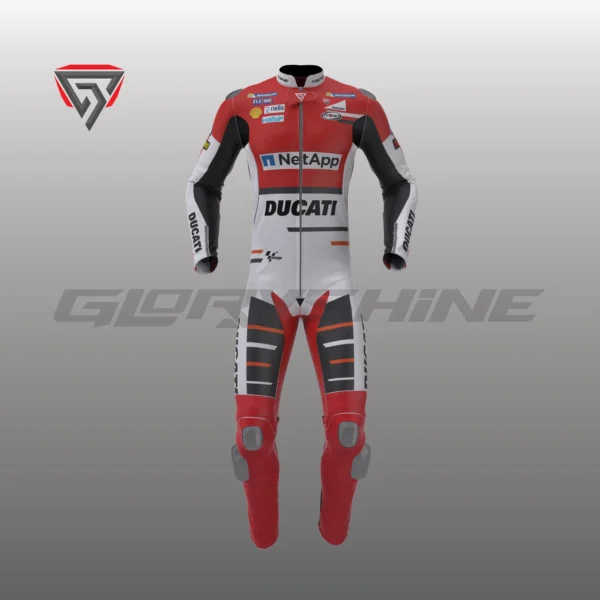 Andrea Dovizioso Leather Suit Flexbox Team Ducati MotoGP 2018 Front 3D