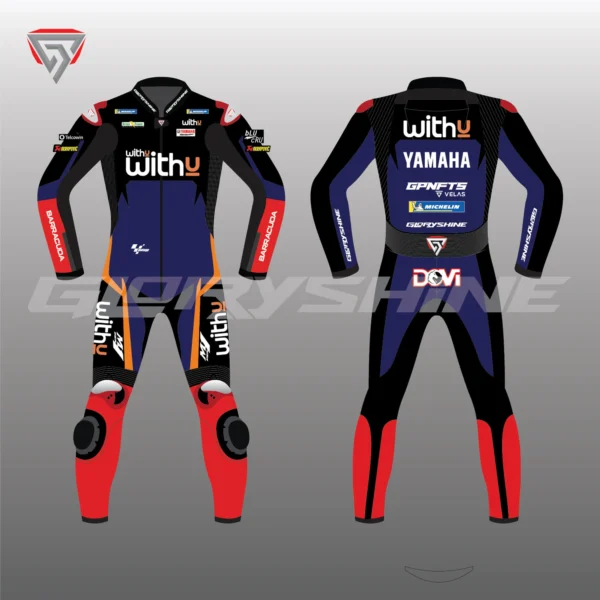 Andrea Dovizioso MotoGP Race Suit Yamaha MotoGP 2022 Front & Back 2D