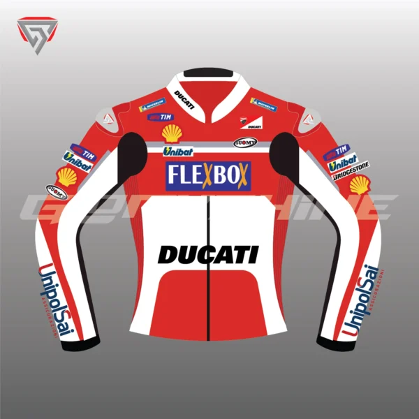 Andrea Dovizioso Race Jacket Flexbox Team Ducati MotoGP 2017 Front 2D
