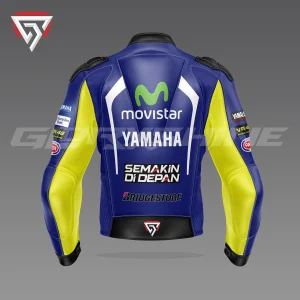 Valentino Rossi MotoGP Leather Jacket Movistar 2014 Back 3D