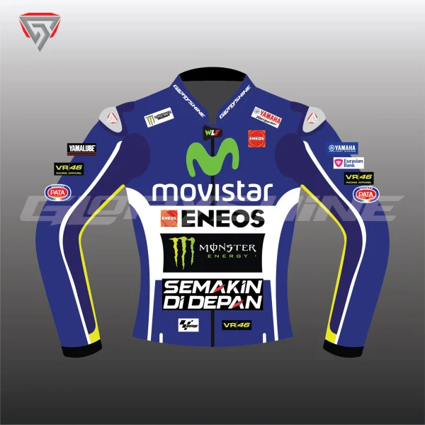 Valentino Rossi MotoGP Leather Jacket Movistar 2014 Front 2D