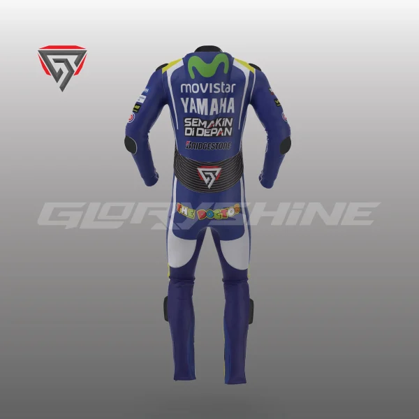 Valentino Rossi MotoGP Leather Suit Movistar 2014 Back 3D