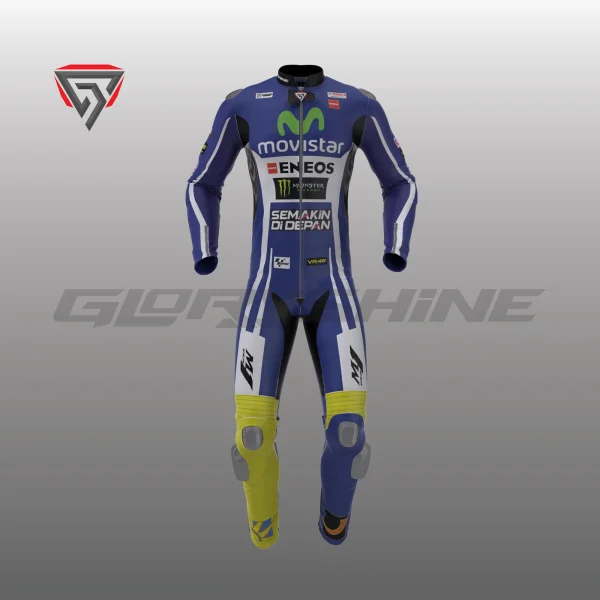 Valentino Rossi MotoGP Leather Suit Movistar 2014 Front 3D