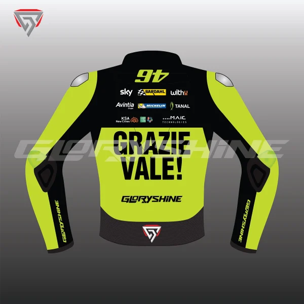 Grazie Valle 46 Sky Leather Race Jacket Back 2D