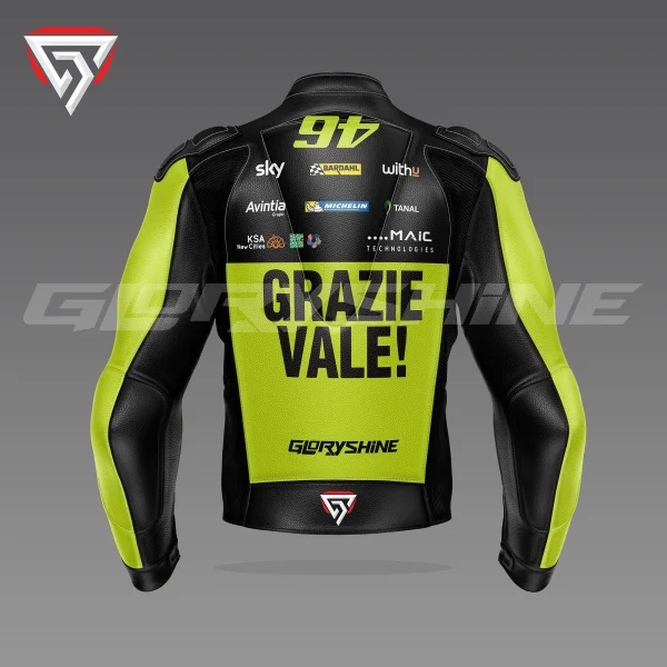 Grazie Valle 46 Sky Leather Race Jacket Back 3D