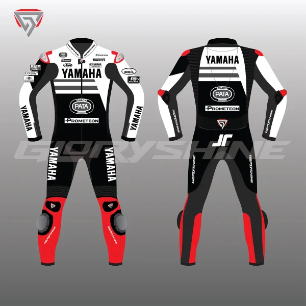 Jonathan Rea Winter Test Suit Yamaha Prometeon WSBK 2024 Front & Back 2D