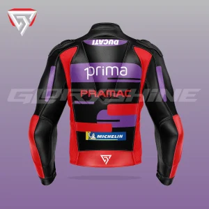 Jorge Martin Race Jacket Ducati Prima Pramac Racing MotoGP 2024 Back 3D