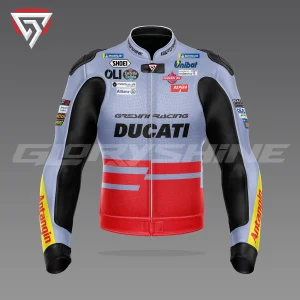 Marc Marquez Leather Racing Jacket Ducati Gresini Racing MotoGP 2024 Front 3D