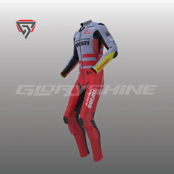 Marc Marquez Leather Racing Suit Ducati Gresini Racing MotoGP 2024 Right Side 3D