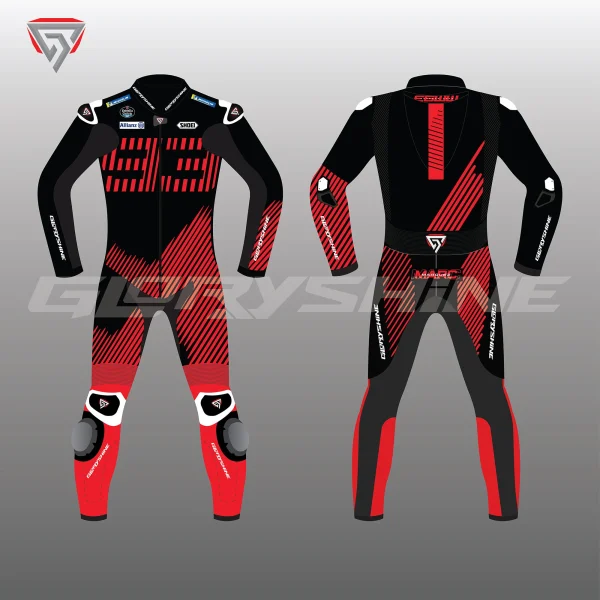 Marc Marquez Winter Test Suit Repsol Honda MotoGP 2024 Front & Back 2D
