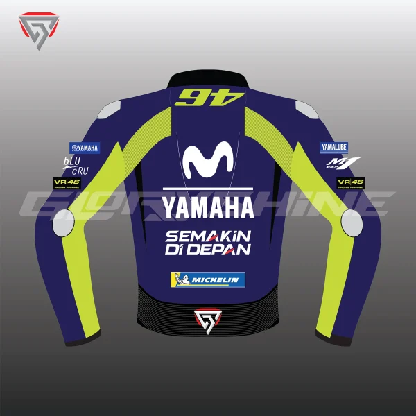 Valentino Rossi Jacket Movistar Yamaha Losail Circuit MotoGP 2018 Back 2D