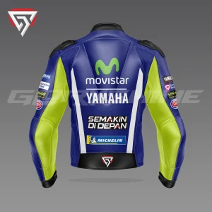 Valentino Rossi Leather Jacket Yamaha Movistar MotoGP 2016 Back 3D