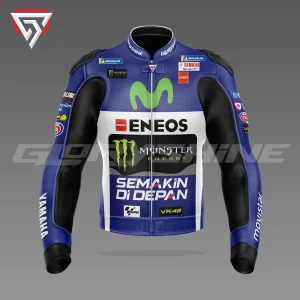Valentino Rossi Leather Jacket Yamaha Movistar MotoGP 2016 Front 3D