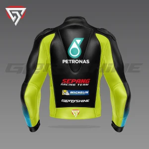 Valentino Rossi Leather Race Jacket Yamaha Petronas MotoGP 2021 Back 3D