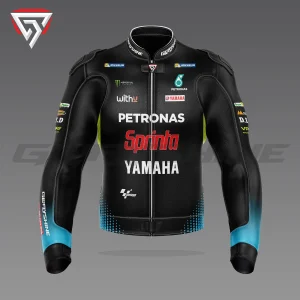 Valentino Rossi Leather Race Jacket Yamaha Petronas MotoGP 2021 Front 3D