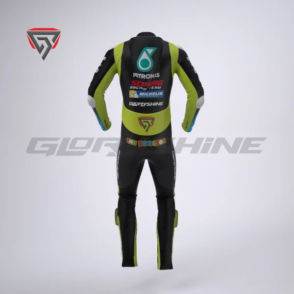 Valentino Rossi Leather Race Suit Yamaha Petronas MotoGP 2021 Back 3D