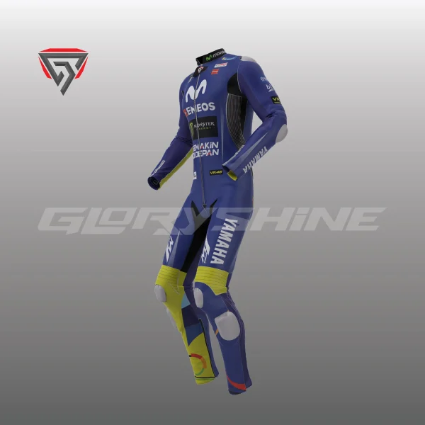 Valentino Rossi Leather Racing Suit Yamaha Movistar MotoGP 2018 Right Side 3D