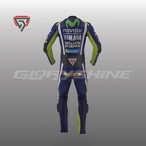 Valentino Rossi Leather Suit Yamaha Movistar MotoGP 2016 Back 3D