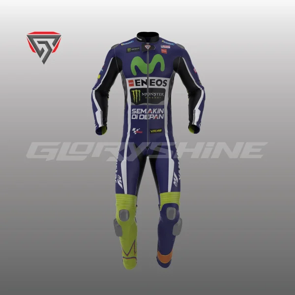 Valentino Rossi Leather Suit Yamaha Movistar MotoGP 2016 Front 3D