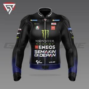 Valentino Rossi Motorcycle Jacket Movistar Yamaha MotoGP 2017 Front 3D