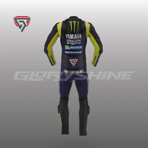 Valentino Rossi Motorcycle Suit Movistar Yamaha MotoGP 2017 Back 3D