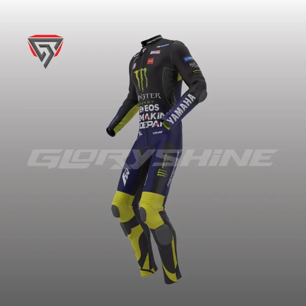 Valentino Rossi Motorcycle Suit Movistar Yamaha MotoGP 2017 Right Side 3D