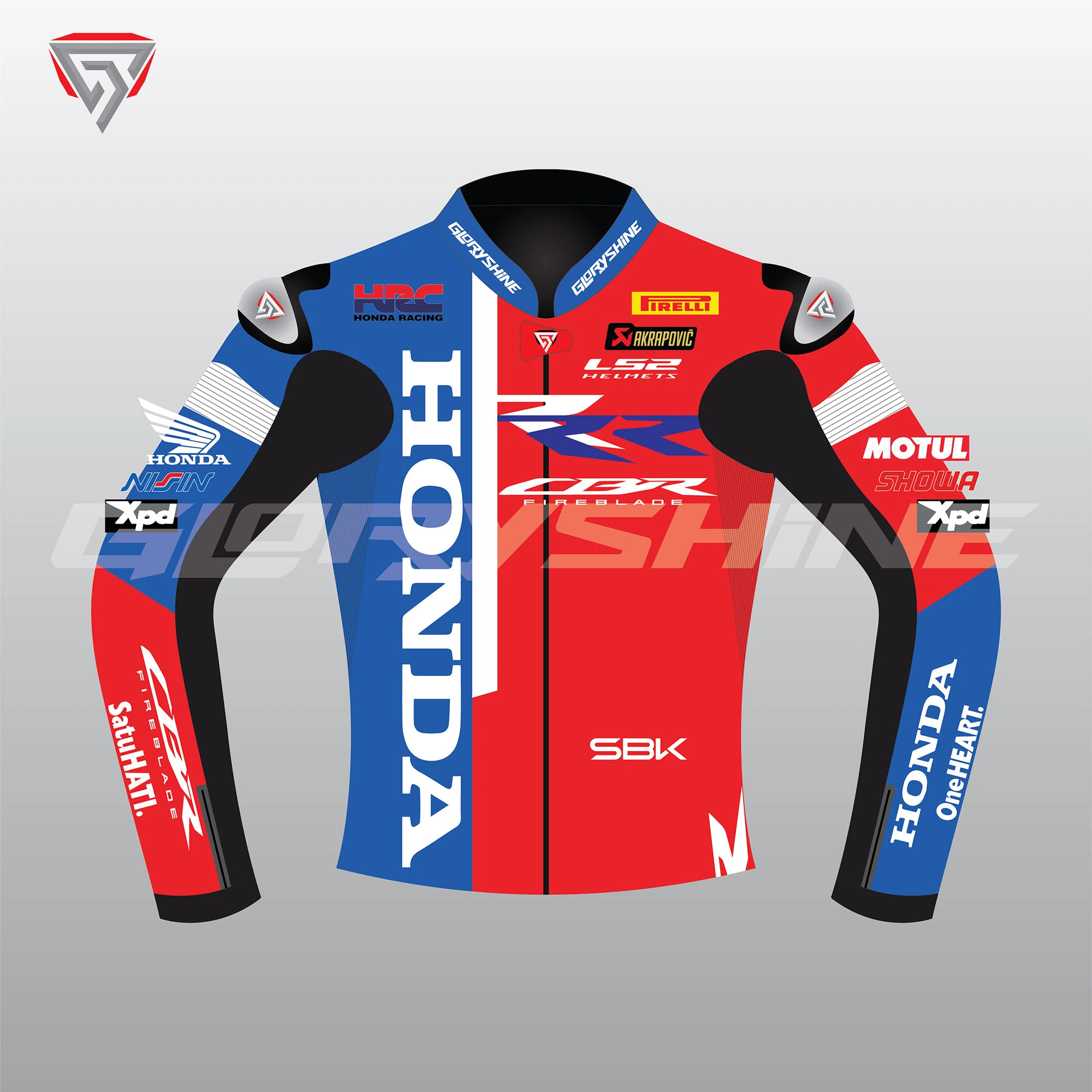 Iker Lecuona Motorbike Jacket Team HRC Honda WSBK 2024 Front 2D