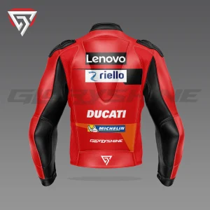 Francesco Bagnaia Racing Jacket Ducati Lenovo MotoGP 2023 Back 3D
