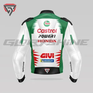 Johann Zarco Motorcycle Race Jacket Castrol Honda LCR MotoGP 2024 Back 3D