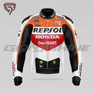 Luca Marini Leather Jacket Repsol Honda Team MotoGP 2024 Front 3D