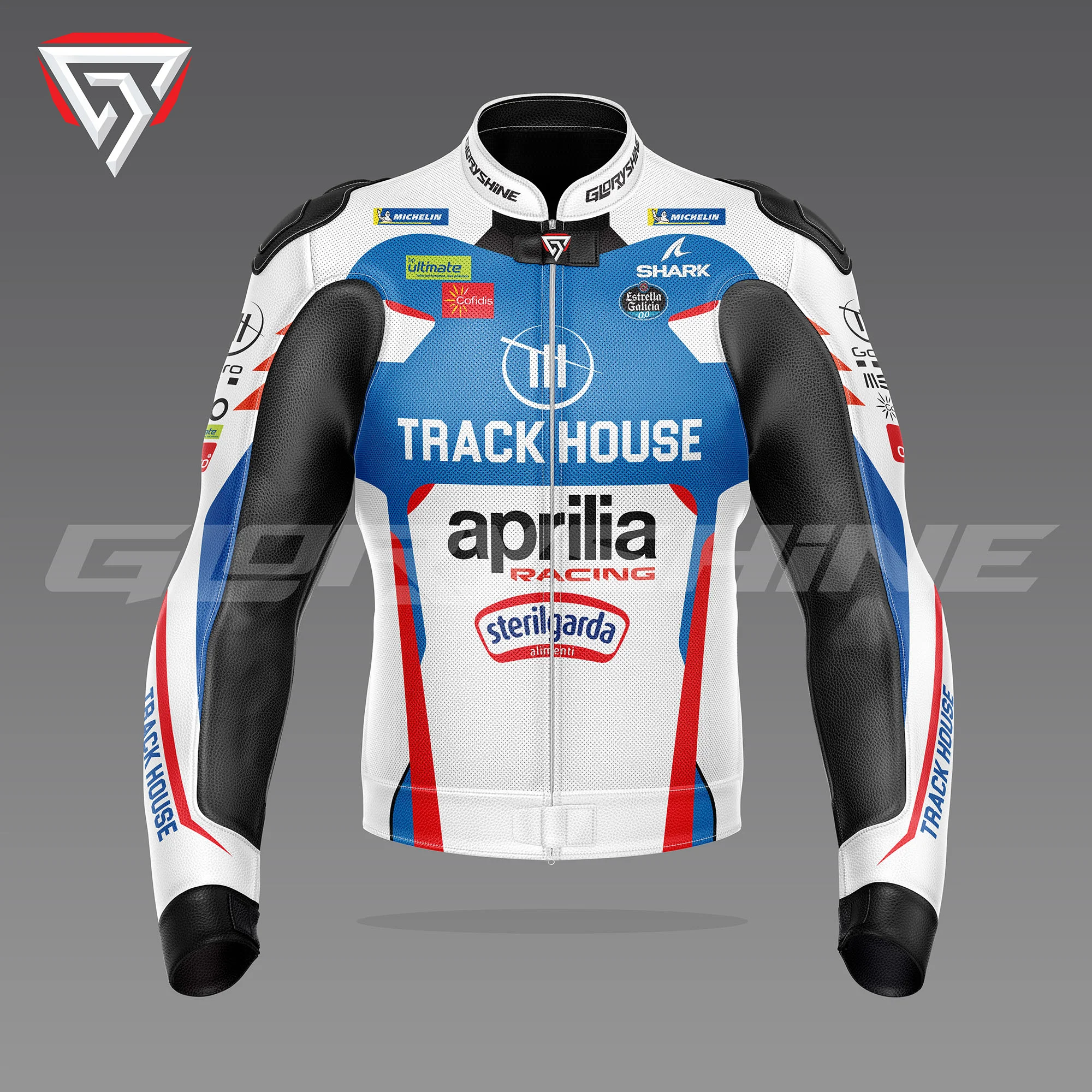 Miguel Oliveira Leather Jacket Aprilia Trackhouse Racing Team MotoGP 2024 Front 3D
