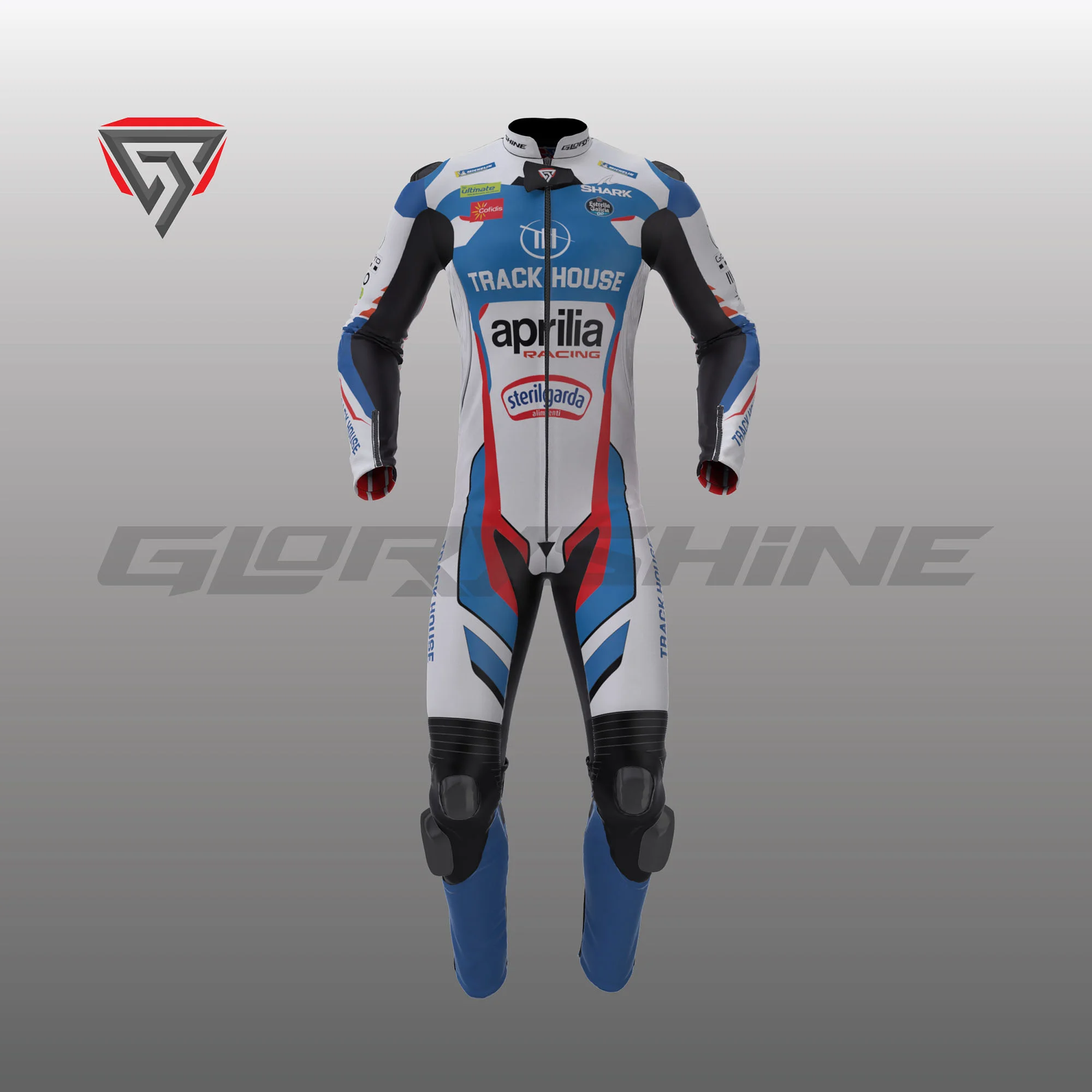 Miguel Oliveira Leather Suit Aprilia Trackhouse Racing Team MotoGP 2024 Front 3D