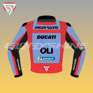 Enea Bastianini Race Jacket Team Gresini Racing MotoGP 2022 Back 2D Enea Bastianini Race Jacket Team Gresini Racing MotoGP 2022 Back 2D