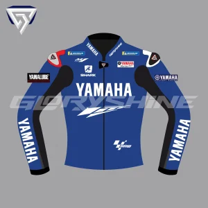 Jorge Lorenzo Leather Jacket Yamaha MotoGP Test Suit 2020 Front 2D