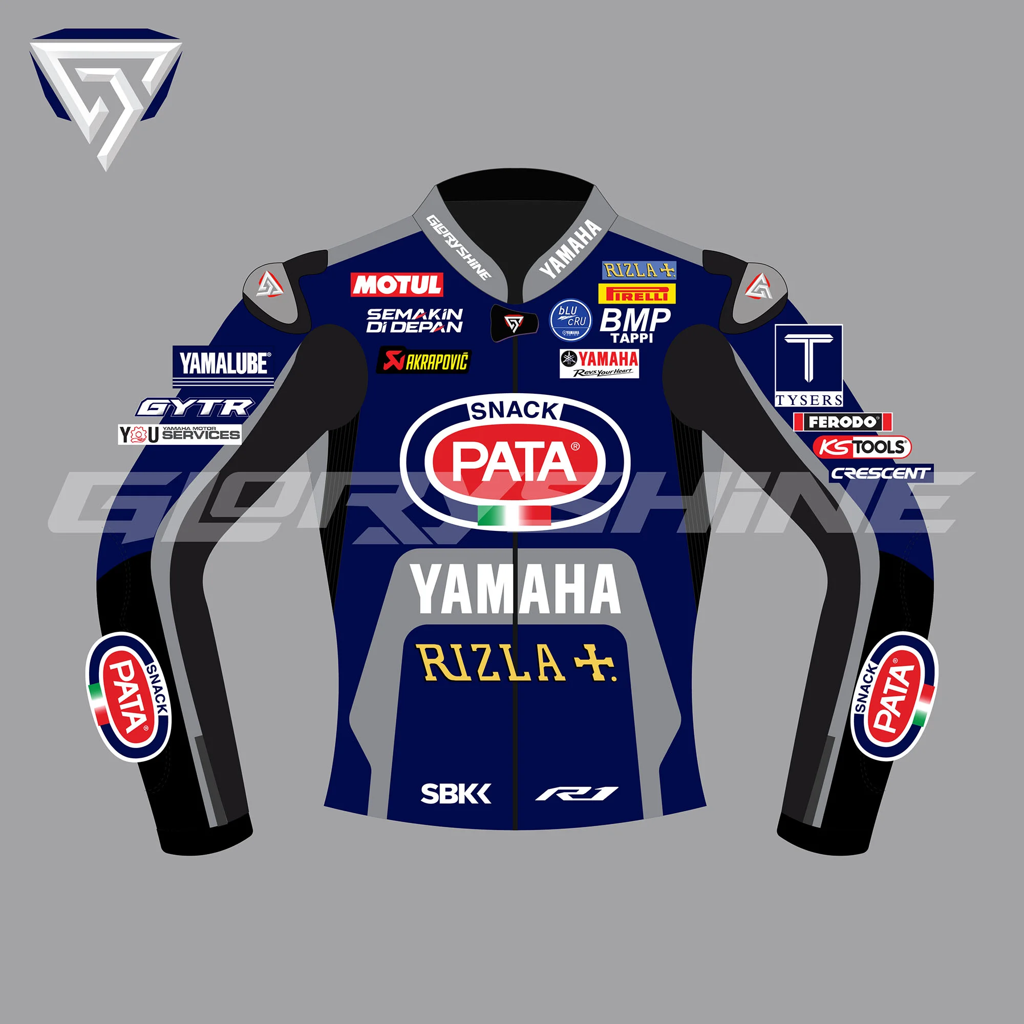 Toprak Razgatlioglu Racing Jacket Pata Yamaha WorldSBK Official Team WSBK 2020 Front 2D
