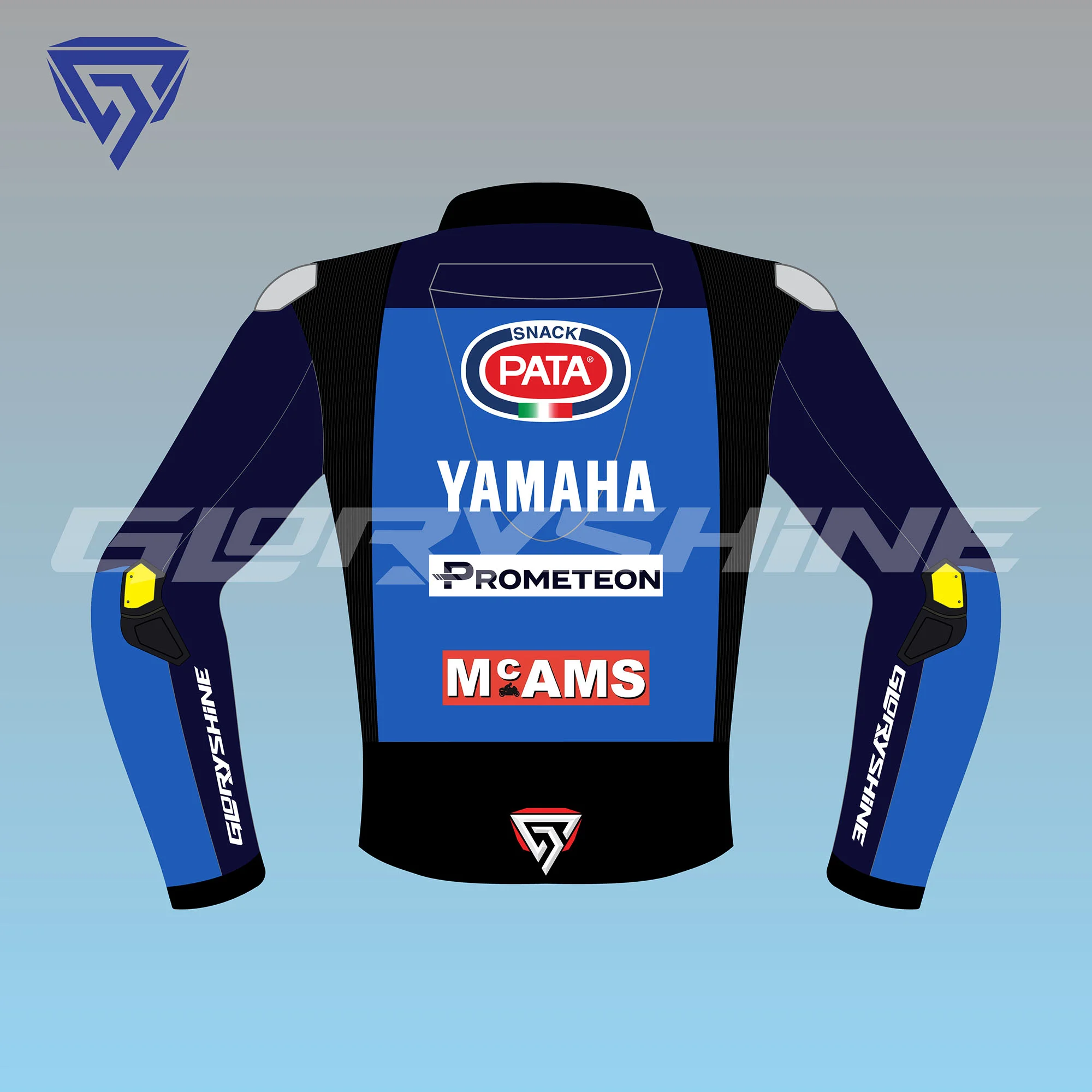 Toprak Razgatlioglu Team Pata Yamaha WSBK Motorcycle Jacket 2023 Back 2D
