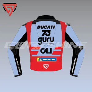 Alex Marquez Leather Racing Jacket Ducati Gresini Racing MotoGP 2024 Back 2D Alex Marquez Leather Racing Jacket Ducati Gresini Racing MotoGP 2024 Back 2D