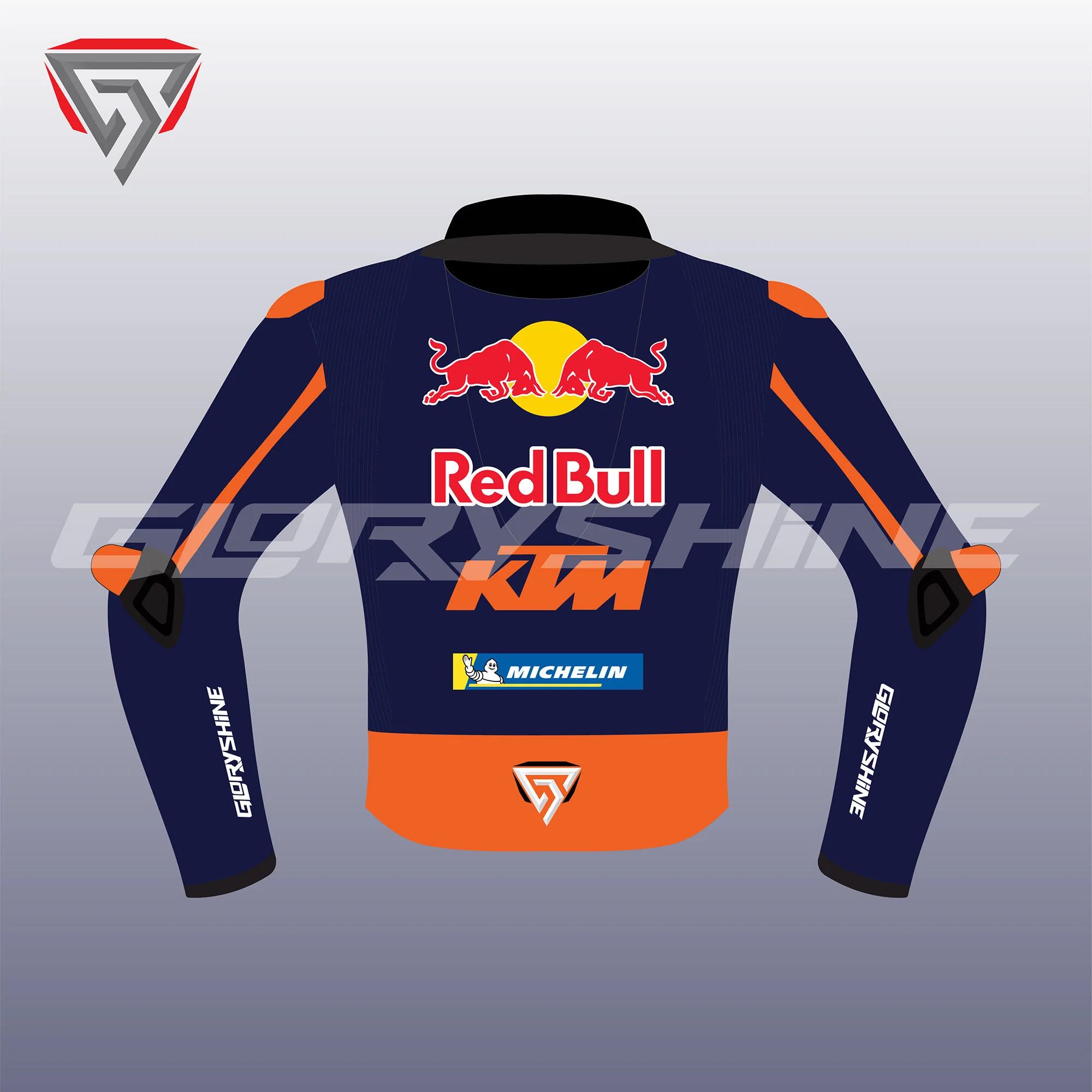 Brad Binder Motorcycle Jacket Red Bull KTM Factory Racing MotoGP 2025 Back 2D