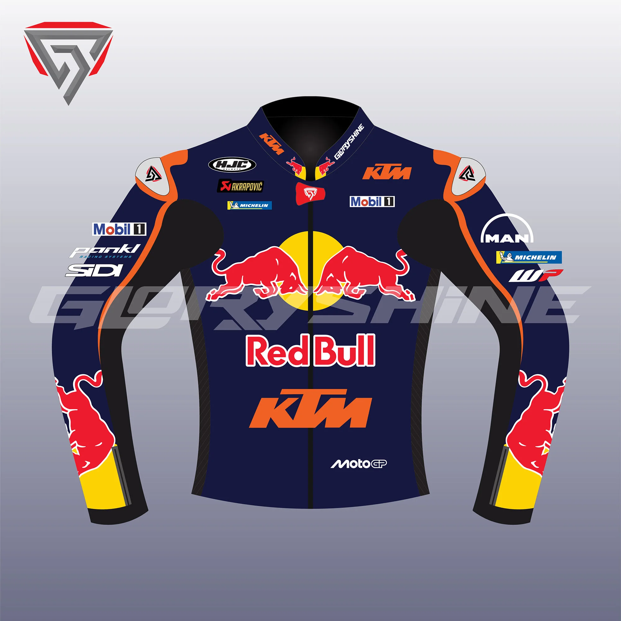 Brad Binder Motorcycle Jacket Red Bull KTM Factory Racing MotoGP 2025 Front 2D