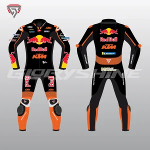 Brad Binder Race Suit Red Bull KTM Factory Racing MotoGP 2024 Front & Back 2D