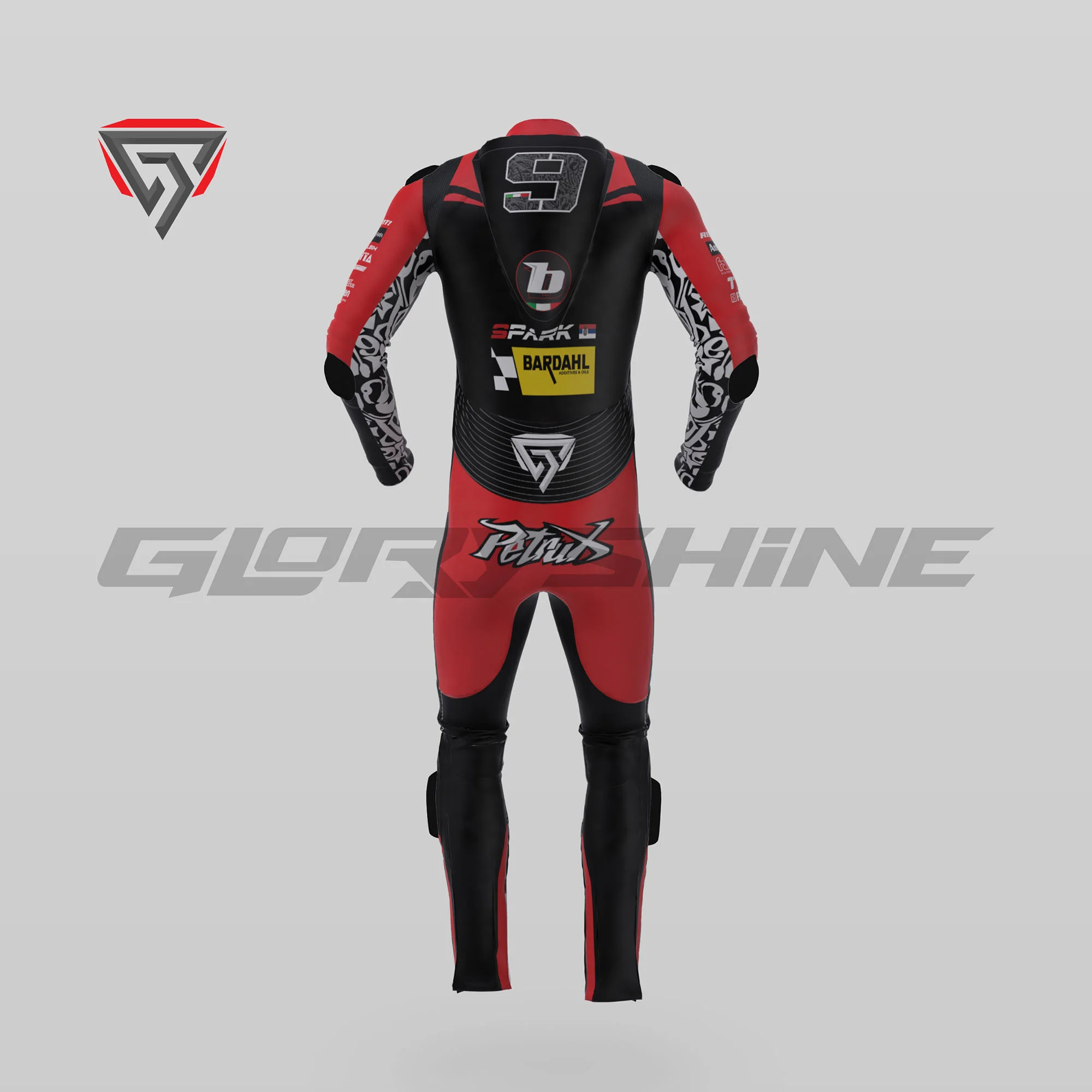 Danilo Petrucci Motorbike Race Suit Barni Spark Racing WSBK 2024 Back 3D
