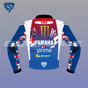 Fabio Quartararo Leather Race Jacket Monster Energy Yamaha MotoGP French 2025 Back 2D Fabio Quartararo Leather Race Jacket Monster Energy Yamaha MotoGP French 2025 Back 2D