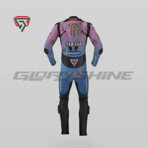 Fabio Quartararo Motorcycle Race Suit Monster Energy Yamaha FrenchGP 2024 Back 3D Fabio Quartararo Motorcycle Race Suit Monster Energy Yamaha FrenchGP 2024 Back 3D