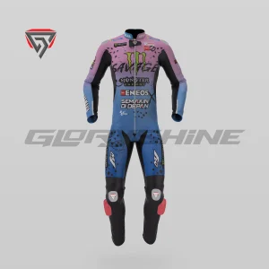 Fabio Quartararo Motorcycle Race Suit Monster Energy Yamaha FrenchGP 2024 Front 3D