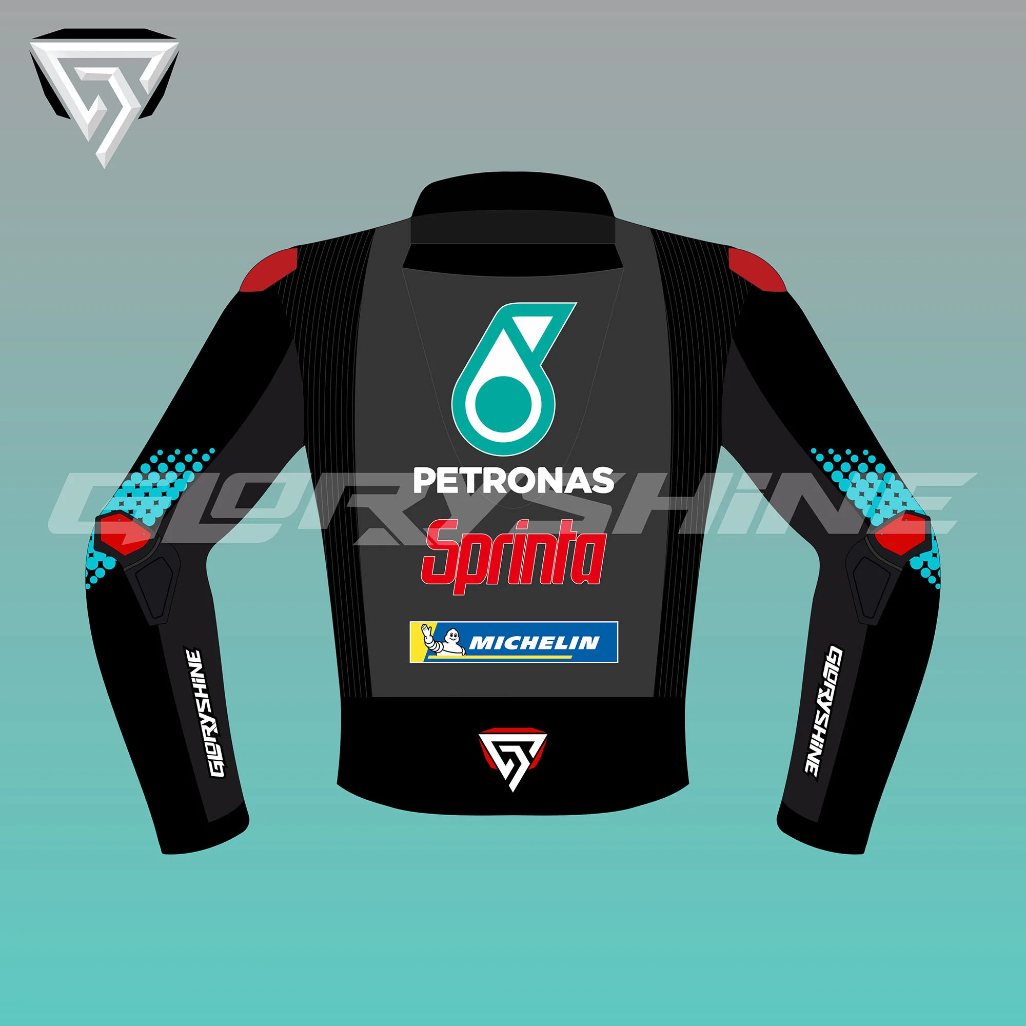 Fabio Quartararo Motorcycle Racing Jacket Petronas Yamaha MotoGP 2020 Back 2D