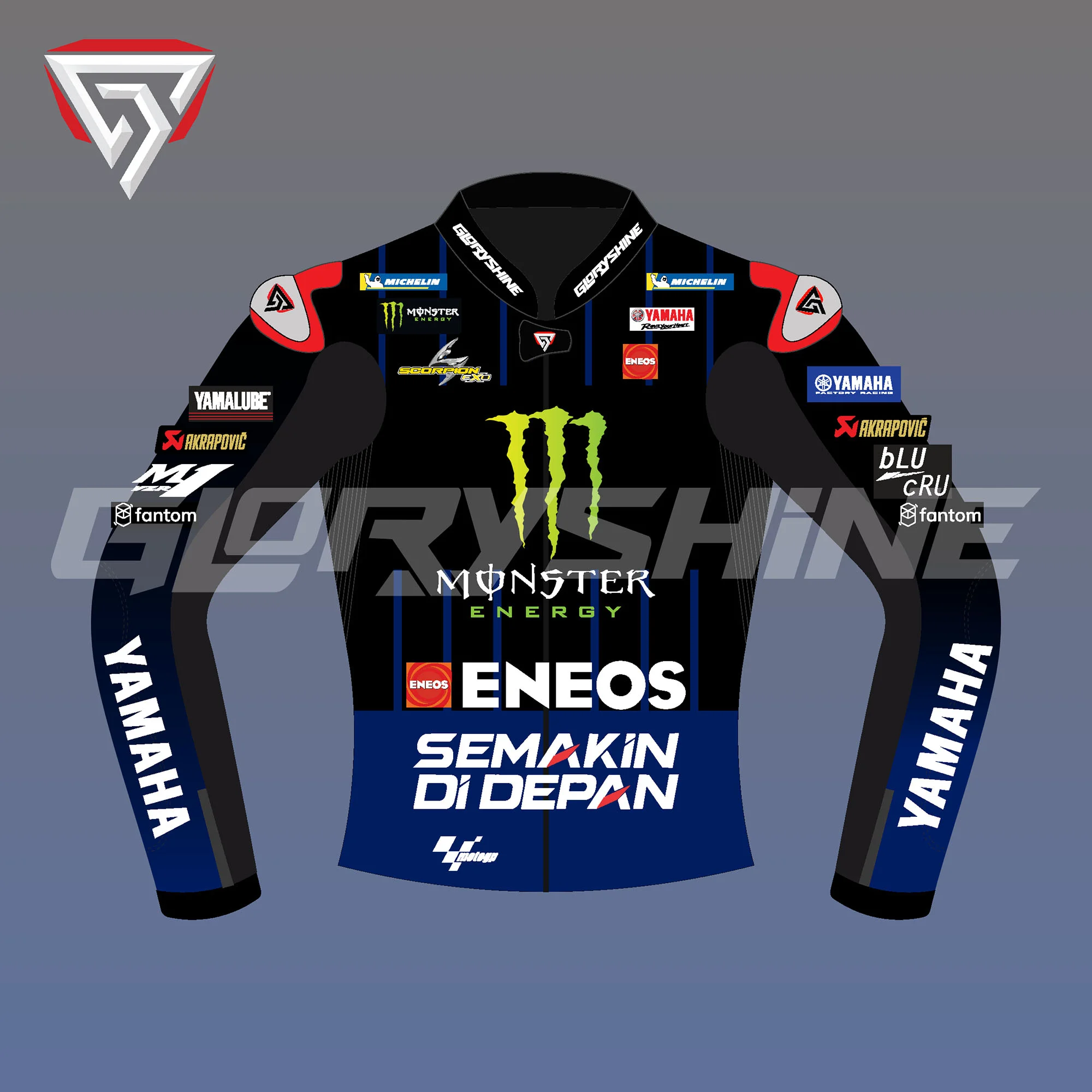 Fabio Quartararo Racing Jacket Monster Energy MotoGP 2022 Front 2D