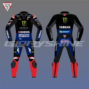 Fabio Quartararo Racing Suit Monster Energy MotoGP 2022 Front & Back 2D